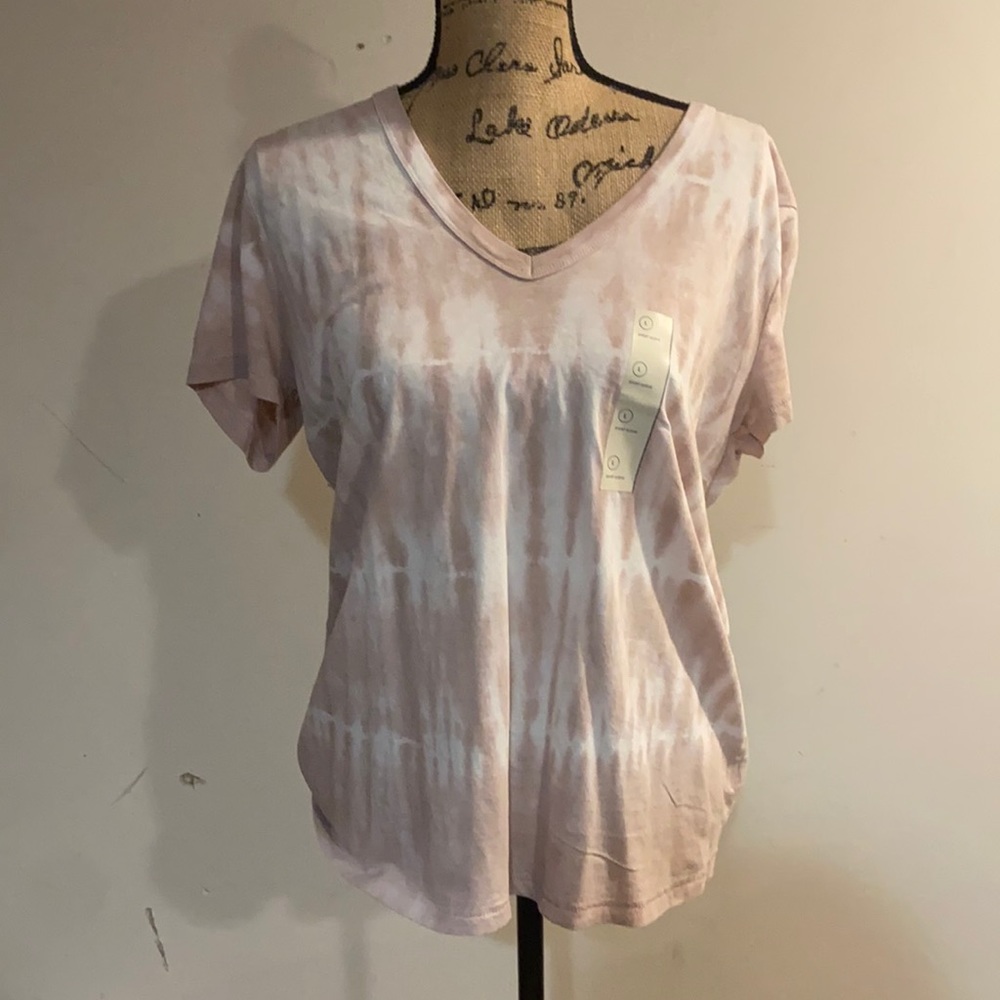 Pink and White TEE
